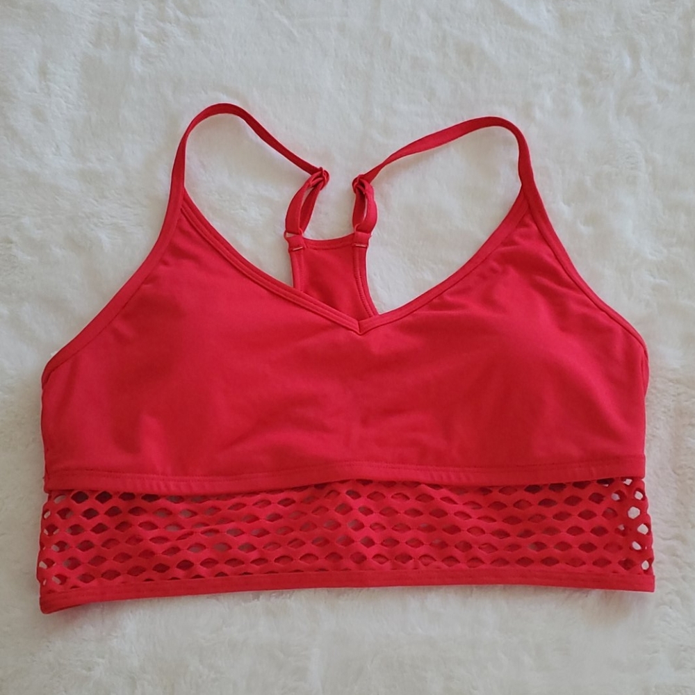 Red PINK sports bra